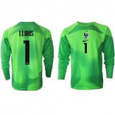 Frankrike Hugo Lloris #1 Målvakt Bortatröja VM 2022 Långa ärmar